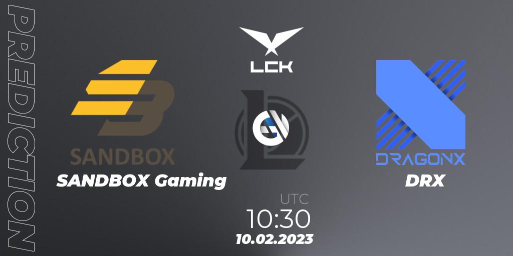 SANDBOX Gaming - DRX: прогноз. 10.02.23, LoL, LCK Spring 2023 - Group Stage