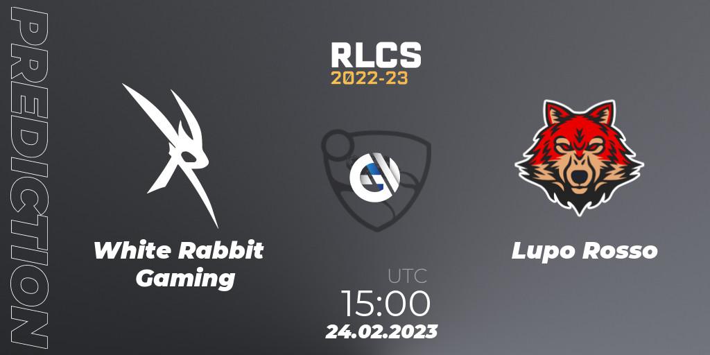 White Rabbit Gaming - Lupo Rosso: прогноз. 24.02.2023 at 15:00, Rocket League, RLCS 2022-23 - Winter: Sub-Saharan Africa Regional 3 - Winter Invitational