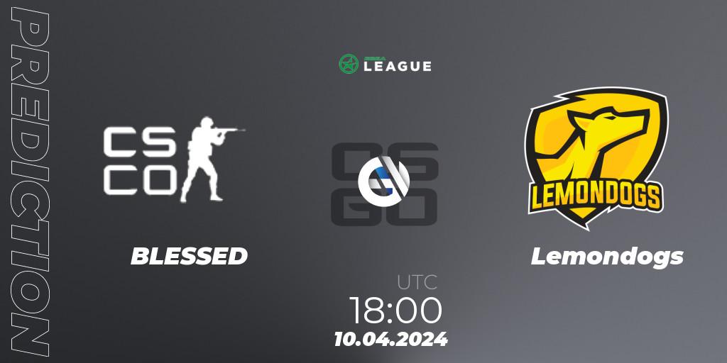 BLESSED - Lemondogs: прогноз. 10.04.2024 at 18:00, Counter-Strike (CS2), ESEA Season 49: Advanced Division - Europe