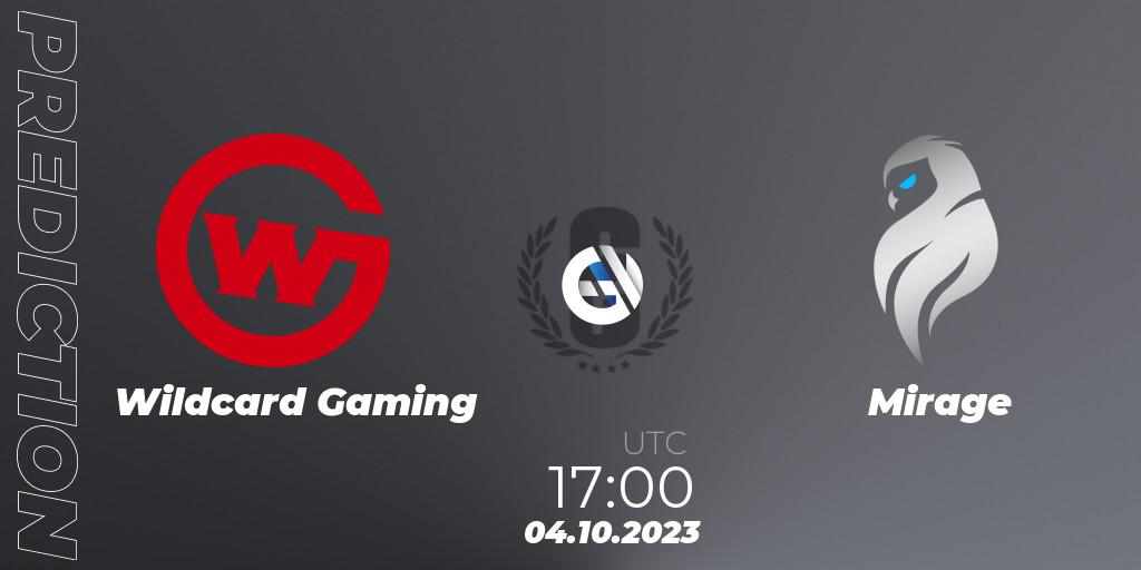 Wildcard Gaming - Mirage: прогноз. 04.10.2023 at 17:00, Rainbow Six, North America League 2023 - Stage 2 - Last Chance Qualifier