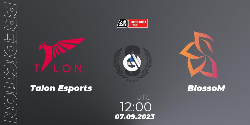 Talon Esports - BlossoM: прогноз. 07.09.2023 at 12:00, Rainbow Six, South Korea League 2023 - Stage 2