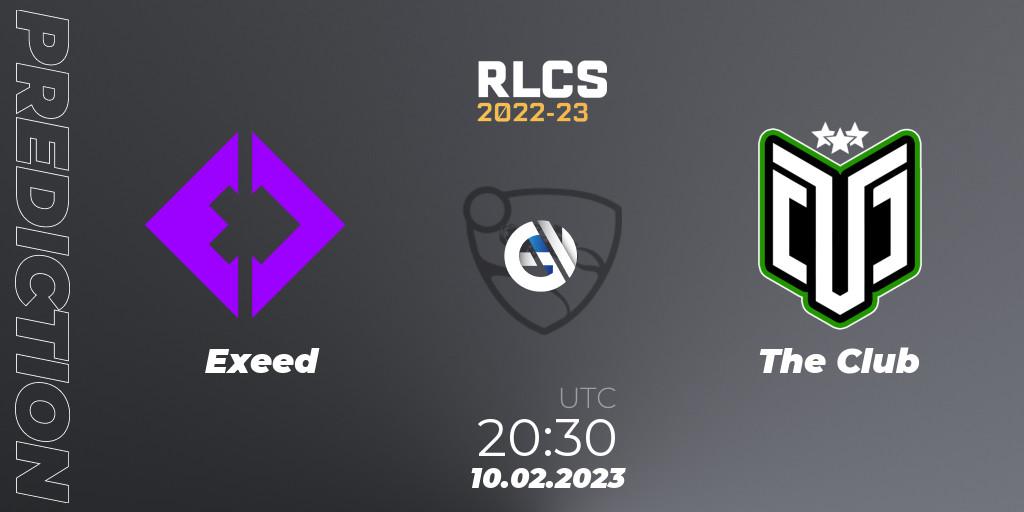 Exeed - The Club: прогноз. 10.02.2023 at 20:30, Rocket League, RLCS 2022-23 - Winter: South America Regional 2 - Winter Cup