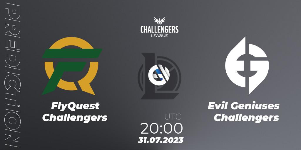 FlyQuest Challengers - Evil Geniuses Challengers: прогноз. 31.07.23, LoL, North American Challengers League 2023 Summer - Playoffs
