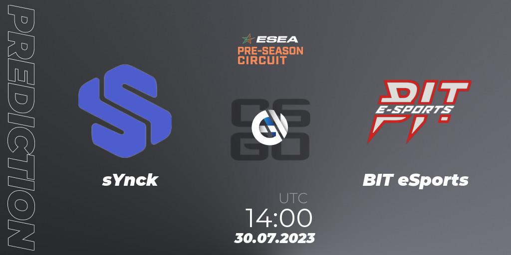 sYnck - BIT eSports: прогноз. 30.07.2023 at 14:00, Counter-Strike (CS2), ESEA Pre-Season Circuit 2023: European Final