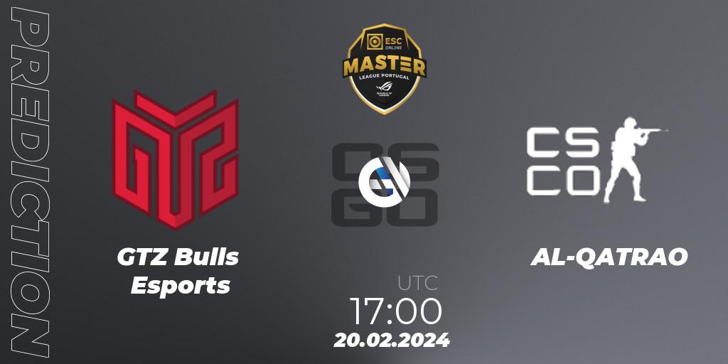 GTZ Bulls Esports - AL-QATRAO: прогноз. 20.02.24, CS2 (CS:GO), Master League Portugal Season 13: Closed Qualifier