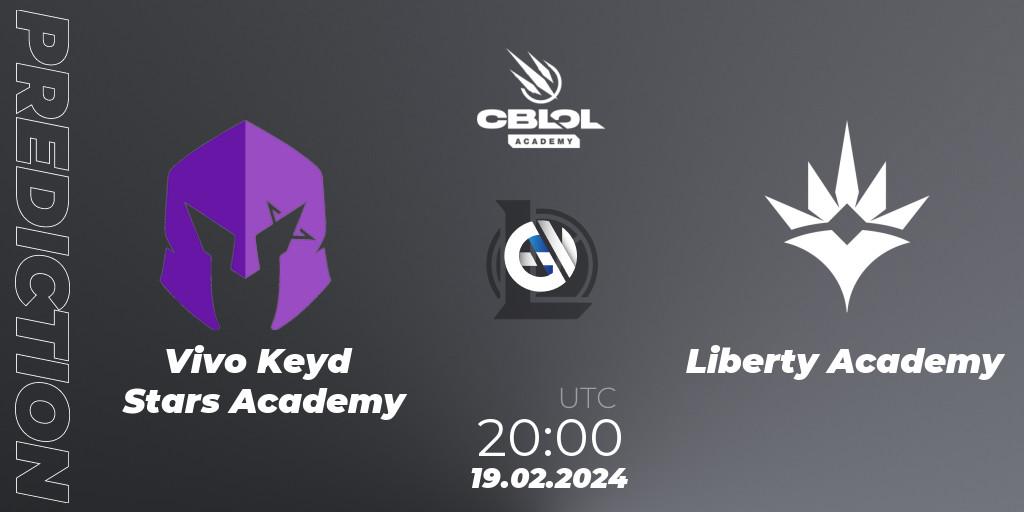 Vivo Keyd Stars Academy - Liberty Academy: прогноз. 19.02.24, LoL, CBLOL Academy Split 1 2024