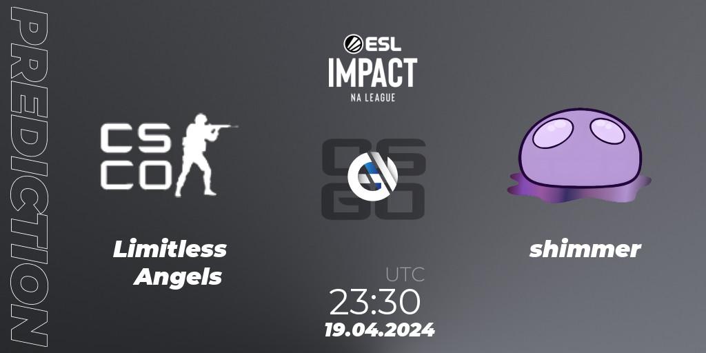 Limitless Angels - shimmer: прогноз. 19.04.24, CS2 (CS:GO), ESL Impact League Season 5: North America