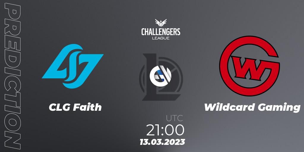 CLG Faith - Wildcard Gaming: прогноз. 13.03.23, LoL, NACL 2023 Spring - Playoffs