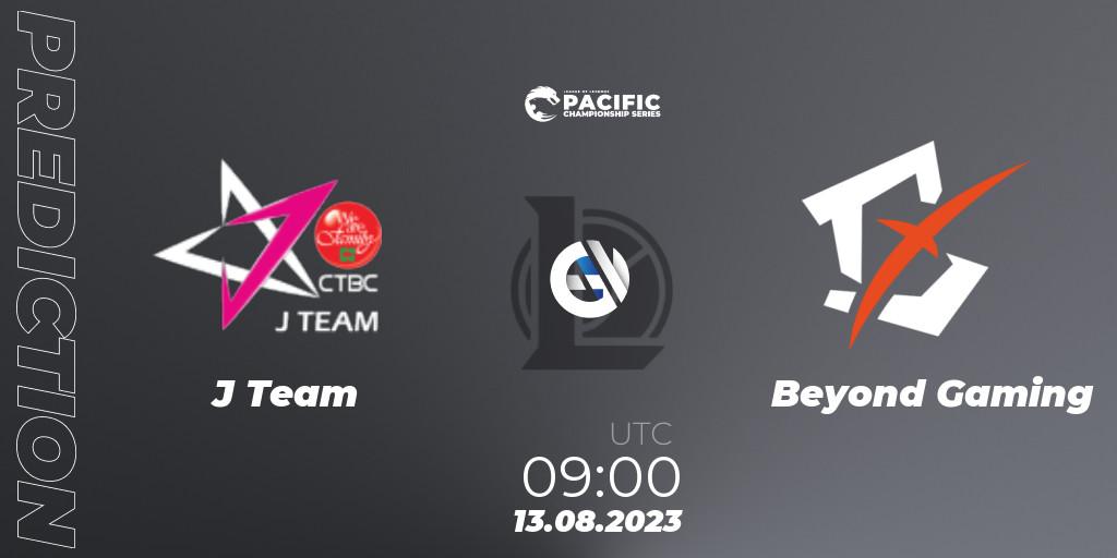 J Team - Beyond Gaming: прогноз. 13.08.2023 at 09:00, LoL, PACIFIC Championship series Playoffs