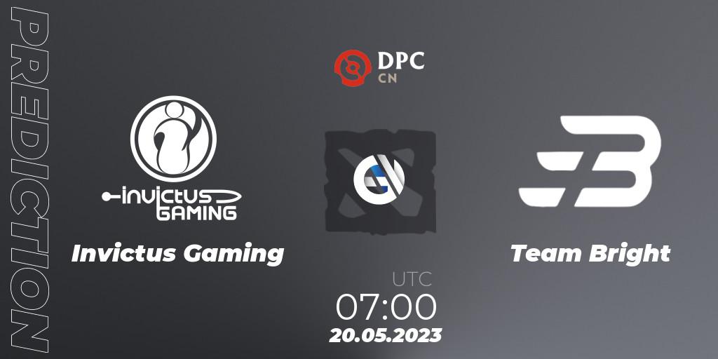 Invictus Gaming - Team Bright: прогноз. 20.05.2023 at 07:08, Dota 2, DPC 2023 Tour 3: CN Division I (Upper)