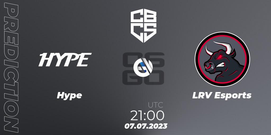 Hype - LRV Esports: прогноз. 07.07.23, CS2 (CS:GO), CBCS 2023 Masters: Open Qualifier