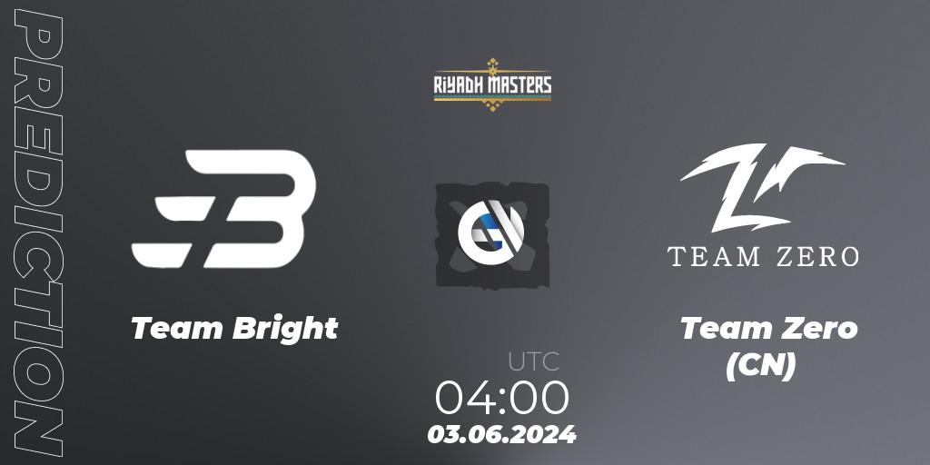 Team Bright - Team Zero (CN): прогноз. 03.06.2024 at 04:20, Dota 2, Riyadh Masters 2024: China Closed Qualifier