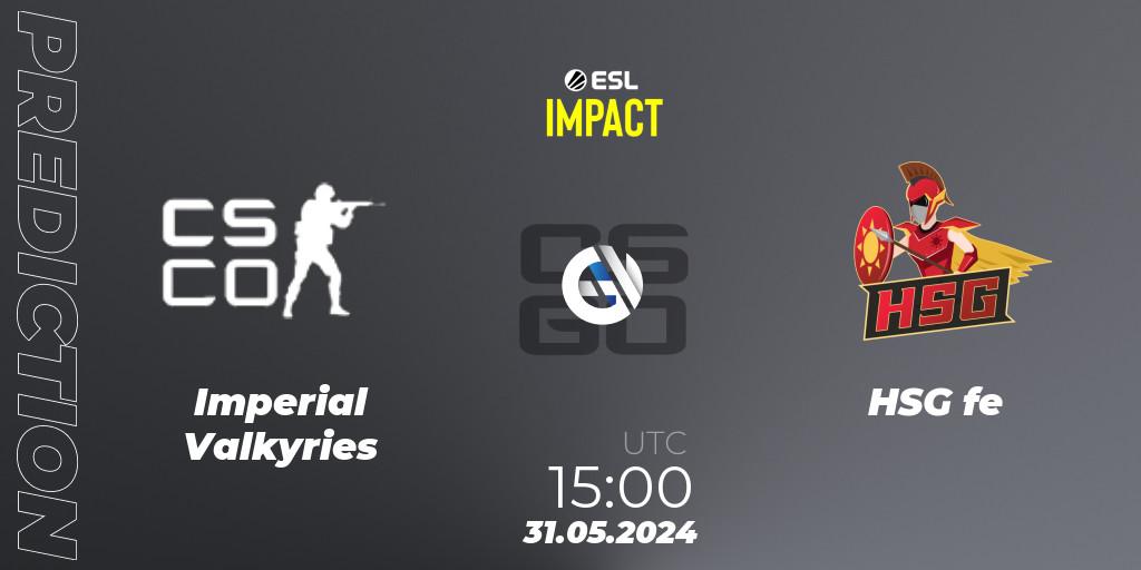 Imperial Valkyries - HSG fe: прогноз. 31.05.2024 at 15:00, Counter-Strike (CS2), ESL Impact League Season 5 Finals