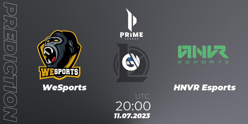WeSports - HNVR Esports: прогноз. 11.07.2023 at 20:00, LoL, Prime League 2nd Division Summer 2023
