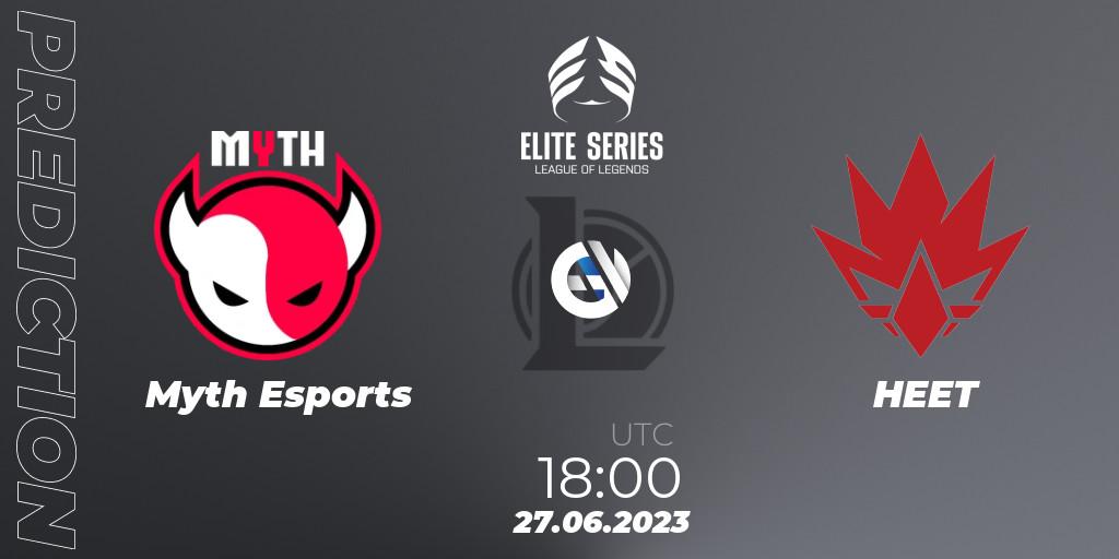 Myth Esports - HEET: прогноз. 27.06.23, LoL, Elite Series Summer 2023