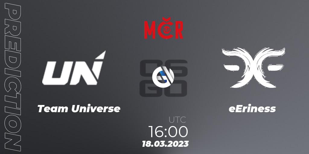 Team Universe - eEriness: прогноз. 18.03.2023 at 16:00, Counter-Strike (CS2), Tipsport Cup Prague Spring 2023: Closed Qualifier