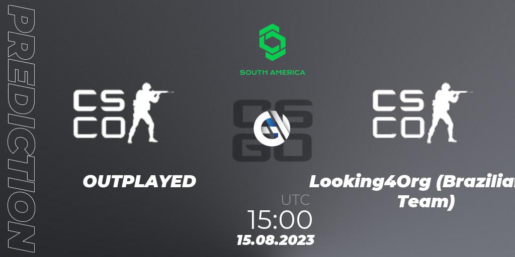 OUTPLAYED - Looking4Org (Brazilian Team): прогноз. 15.08.2023 at 15:00, Counter-Strike (CS2), CCT South America Series #10: Closed Qualifier