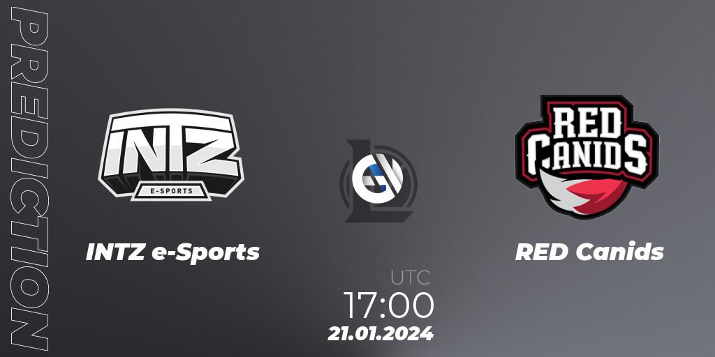 INTZ e-Sports - RED Canids: прогноз. 21.01.2024 at 17:00, LoL, CBLOL Split 1 2024 - Group Stage
