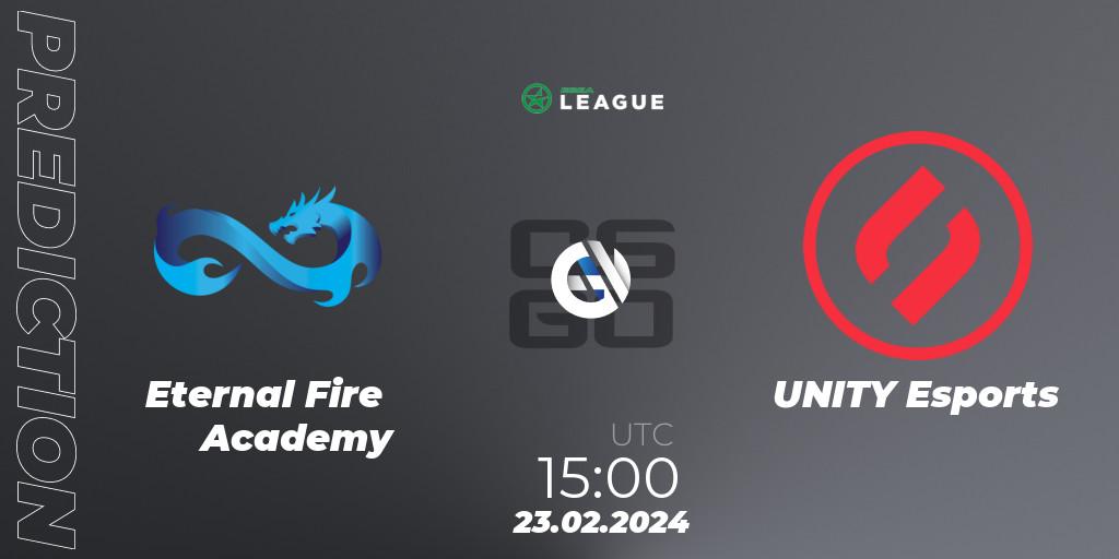 Eternal Fire Academy - UNITY Esports: прогноз. 23.02.2024 at 15:00, Counter-Strike (CS2), ESEA Season 48: Advanced Division - Europe