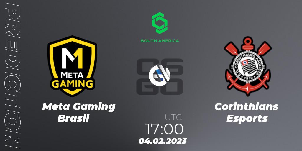 Meta Gaming Brasil - Corinthians Esports: прогноз. 04.02.23, CS2 (CS:GO), CCT South America Series #4