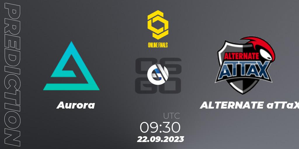 Aurora - ALTERNATE aTTaX: прогноз. 22.09.2023 at 09:30, Counter-Strike (CS2), CCT Online Finals #3