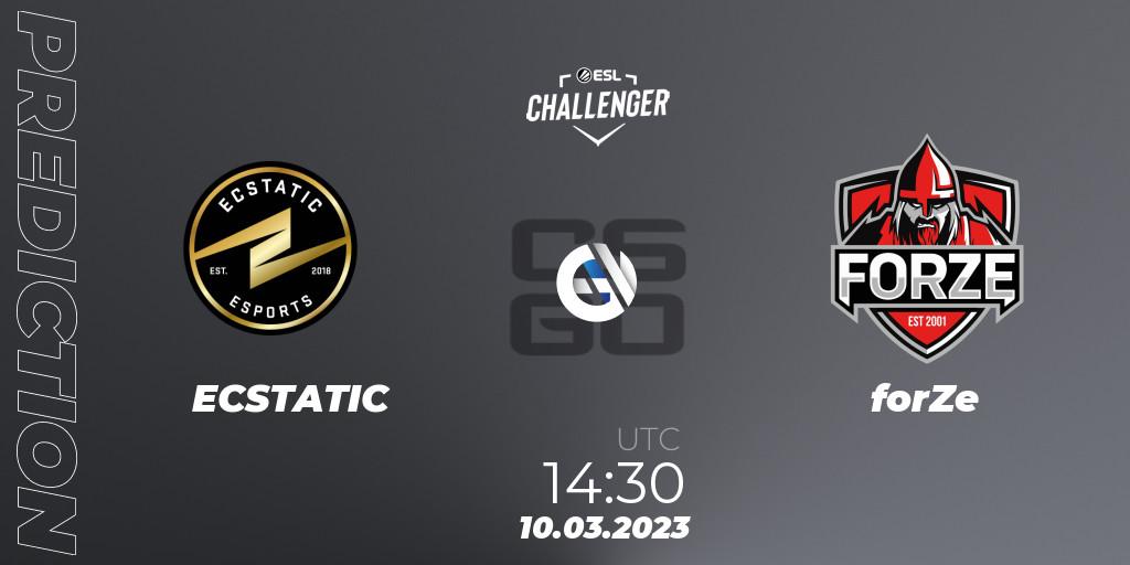 ECSTATIC - forZe: прогноз. 10.03.2023 at 14:30, Counter-Strike (CS2), ESL Challenger Melbourne 2023 Europe Closed Qualifier
