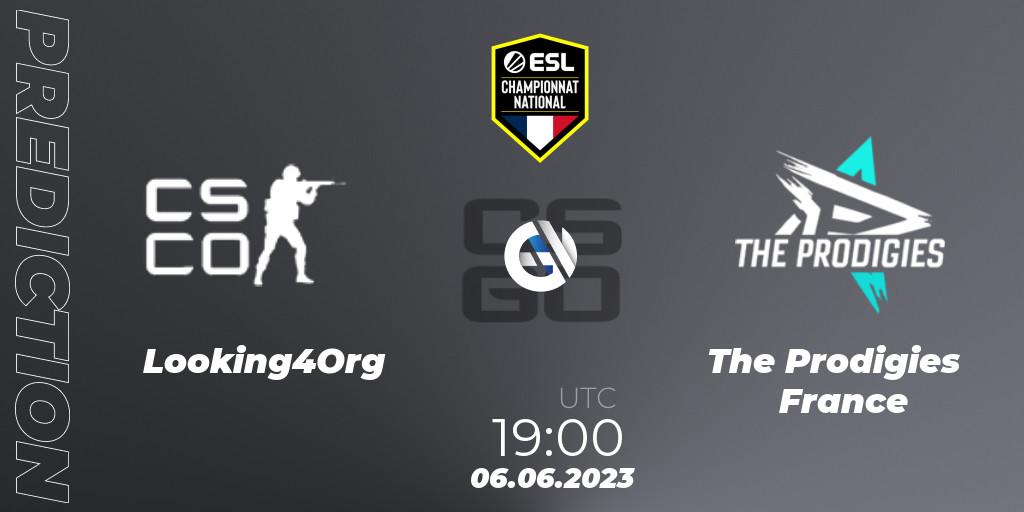 Looking4Org - The Prodigies France: прогноз. 06.06.2023 at 19:00, Counter-Strike (CS2), ESL Championnat National Spring 2023