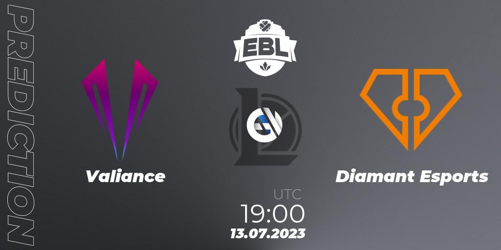 Valiance - Diamant Esports: прогноз. 08.06.23, LoL, Esports Balkan League Season 13
