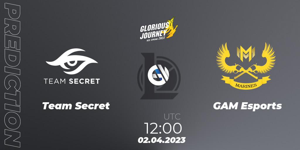 Team Secret - GAM Esports: прогноз. 02.04.23, LoL, VCS Spring 2023 - Group Stage