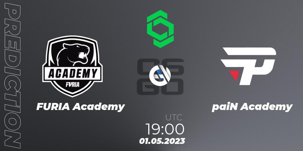 FURIA Academy - paiN Academy: прогноз. 01.05.2023 at 19:00, Counter-Strike (CS2), CCT South America Series #7