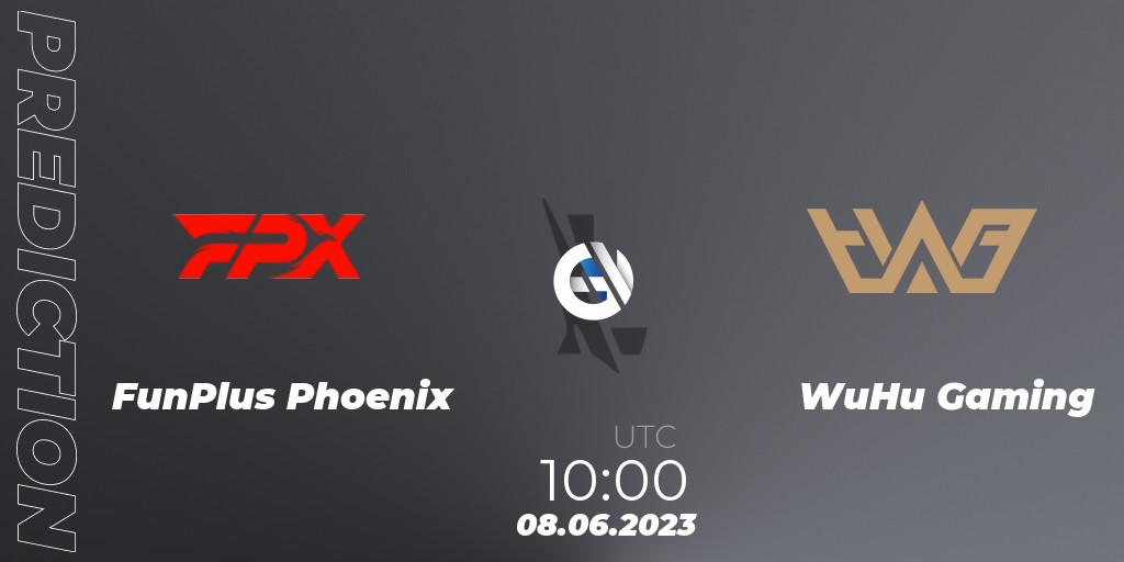 FunPlus Phoenix - WuHu Gaming: прогноз. 08.06.23, Wild Rift, WRL Asia 2023 - Season 1 - Regular Season