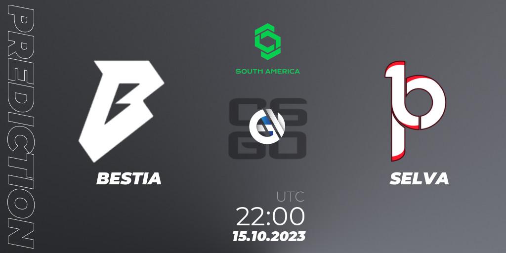 BESTIA - SELVA: прогноз. 15.10.2023 at 22:00, Counter-Strike (CS2), CCT South America Series #12