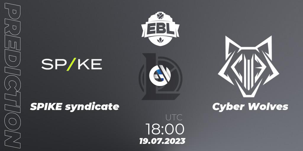SPIKE syndicate - Cyber Wolves: прогноз. 09.06.23, LoL, Esports Balkan League Season 13