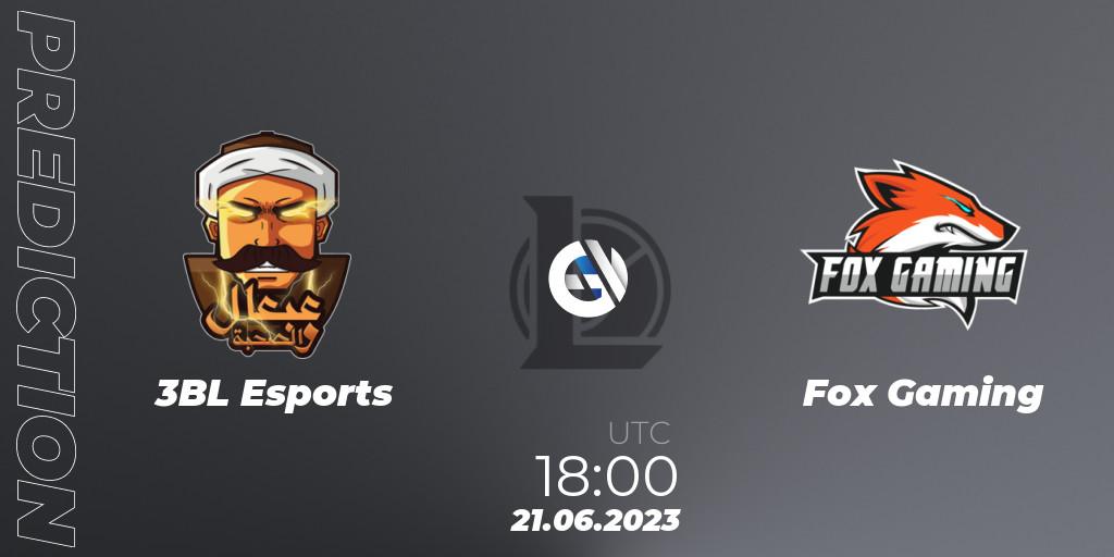 3BL Esports - Fox Gaming: прогноз. 21.06.23, LoL, Arabian League Summer 2023 - Group Stage