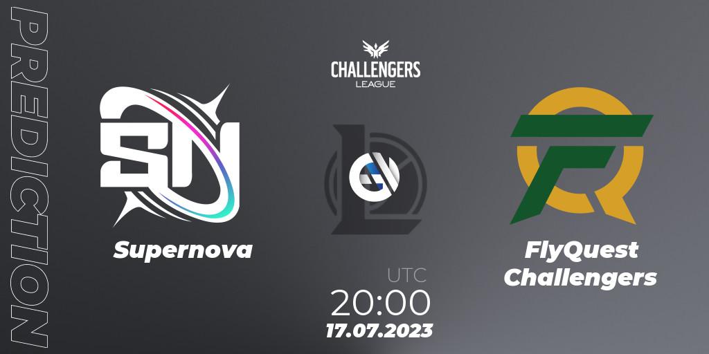 Supernova - FlyQuest Challengers: прогноз. 17.07.23, LoL, North American Challengers League 2023 Summer - Group Stage