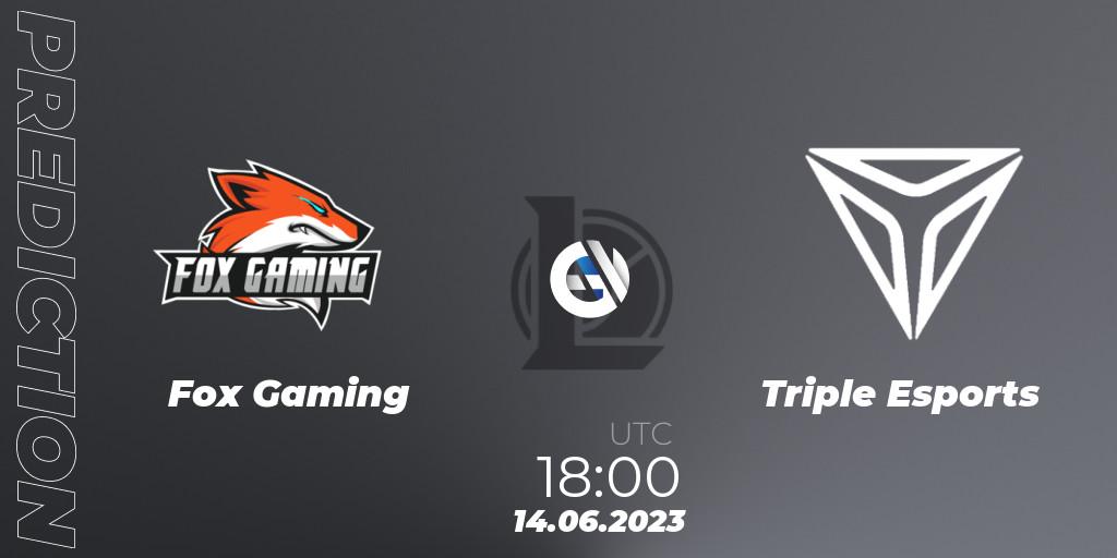 Fox Gaming - Triple Esports: прогноз. 14.06.2023 at 18:15, LoL, Arabian League Summer 2023 - Group Stage