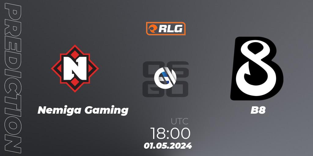 Nemiga Gaming - B8: прогноз. 01.05.2024 at 18:00, Counter-Strike (CS2), RES European Series #3