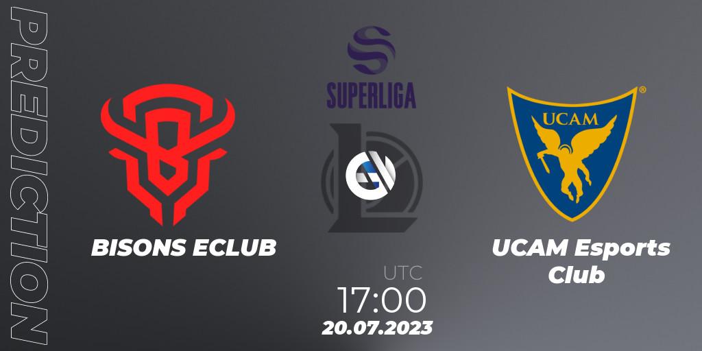 BISONS ECLUB - UCAM Esports Club: прогноз. 22.06.2023 at 17:00, LoL, Superliga Summer 2023 - Group Stage