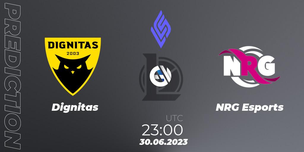 Dignitas - NRG Esports: прогноз. 30.06.2023 at 23:00, LoL, LCS Summer 2023 - Group Stage
