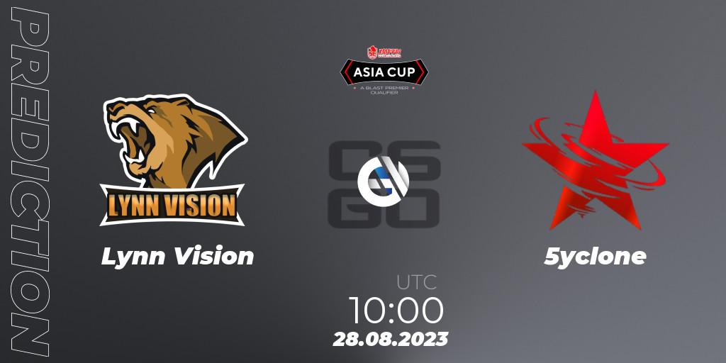 Lynn Vision - 5yclone: прогноз. 28.08.2023 at 11:30, Counter-Strike (CS2), 5E Arena Asia Cup Fall 2023