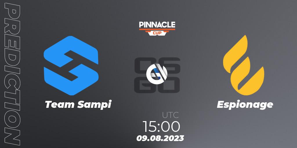 Team Sampi - Espionage: прогноз. 09.08.2023 at 15:15, Counter-Strike (CS2), Pinnacle Cup V
