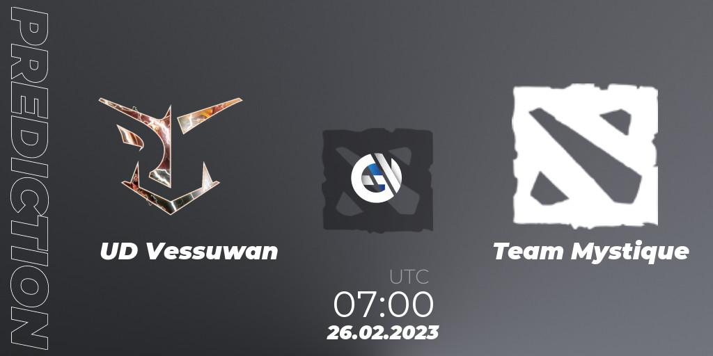 UD Vessuwan - Team Mystique: прогноз. 26.02.2023 at 07:06, Dota 2, GGWP Dragon Series 1