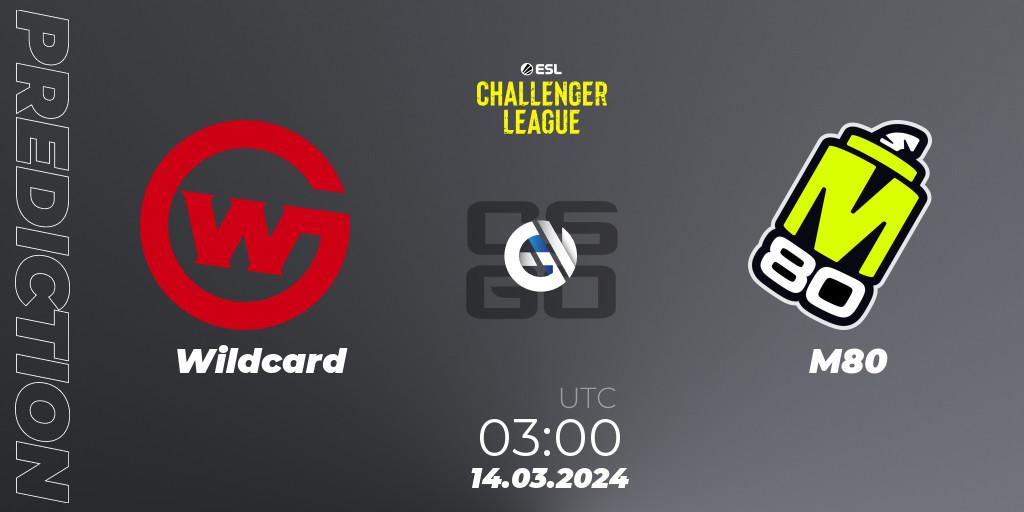 Wildcard - M80: прогноз. 14.03.2024 at 03:00, Counter-Strike (CS2), ESL Challenger League Season 47: North America
