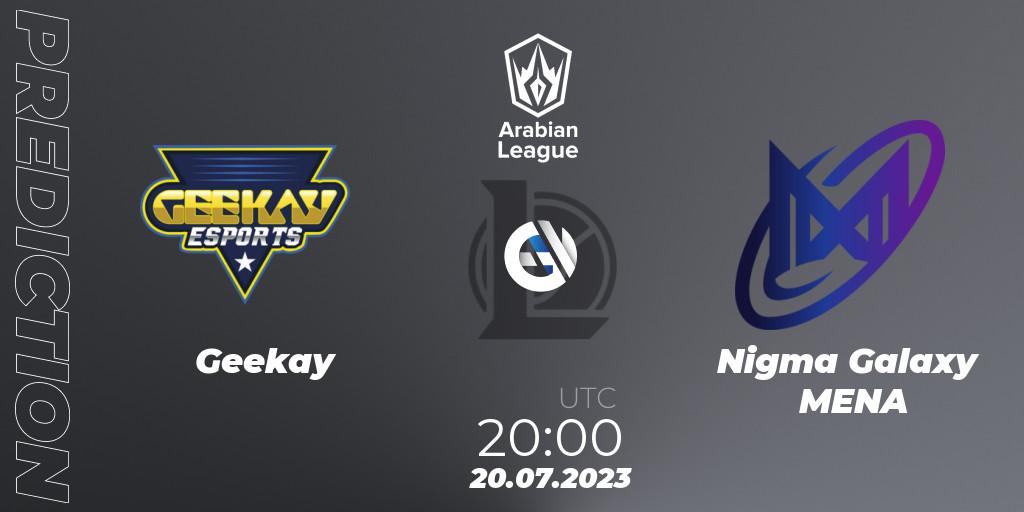 Geekay - Nigma Galaxy MENA: прогноз. 20.07.23, LoL, Arabian League Summer 2023 - Group Stage
