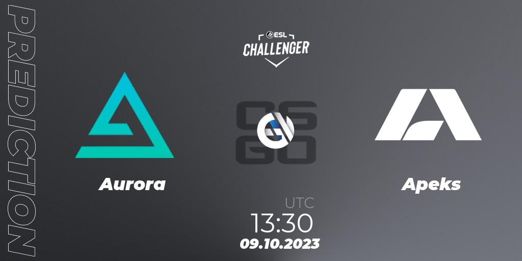 Aurora - Apeks: прогноз. 09.10.2023 at 13:30, Counter-Strike (CS2), ESL Challenger at DreamHack Winter 2023: European Qualifier