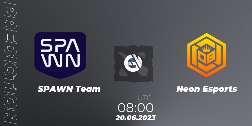 SPAWN Team - Neon Esports: прогноз. 20.06.23, Dota 2, 1XPLORE Asia #1