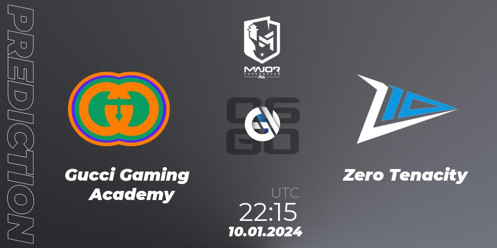 Gucci Gaming Academy - Zero Tenacity: прогноз. 10.01.2024 at 22:30, Counter-Strike (CS2), PGL CS2 Major Copenhagen 2024 Europe RMR Open Qualifier 2
