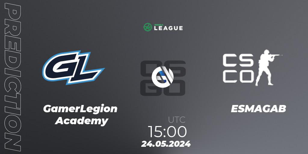 GamerLegion Academy - ESMAGAB: прогноз. 24.05.2024 at 15:00, Counter-Strike (CS2), ESEA Season 49: Advanced Division - Europe