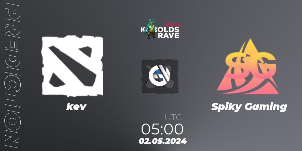 kev - Spiky Gaming: прогноз. 02.05.2024 at 05:00, Dota 2, Cringe Station Kobolds Rave 2