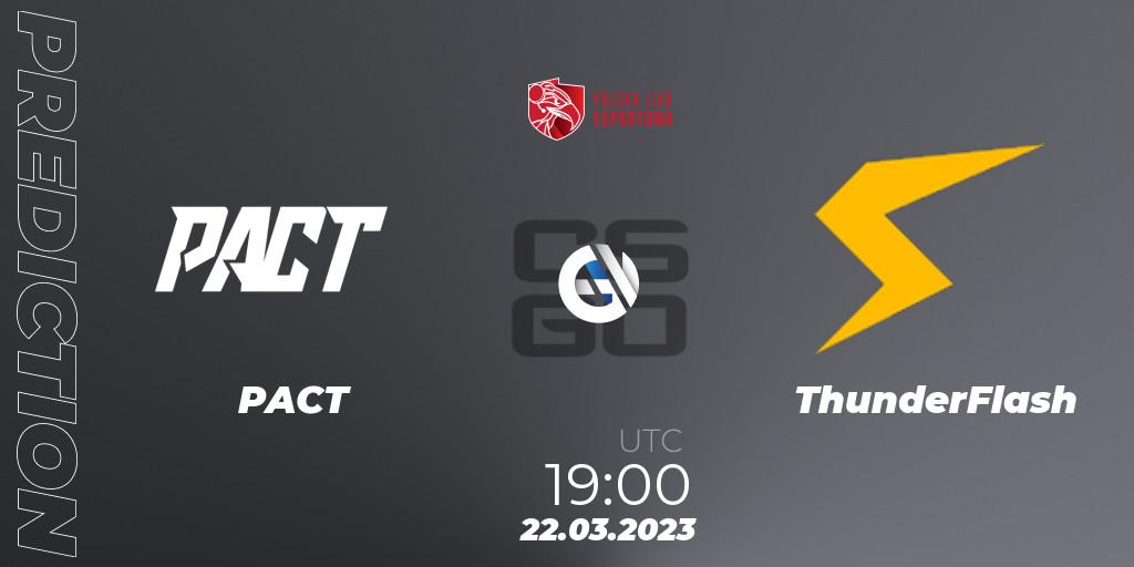 PACT - ThunderFlash: прогноз. 22.03.2023 at 19:00, Counter-Strike (CS2), Polska Liga Esportowa 2023: Split #1